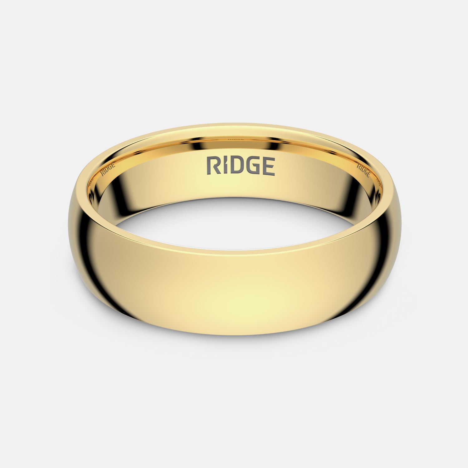 Ridge 6mm Rounded Ring Set - 24K Gold | Tantalum