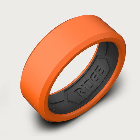 Ridge 8mm Silicone Ring Set - Basecamp Orange at Ridge