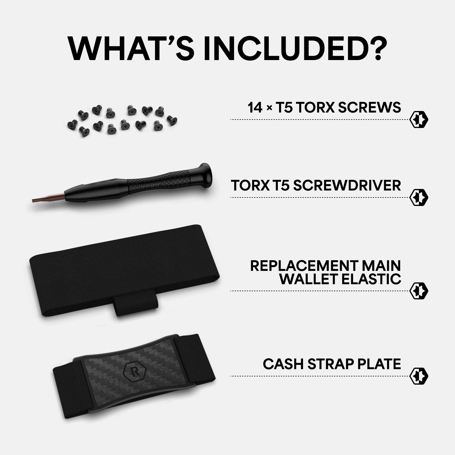 Ridge Wallet Parts | Cash Strap Kit