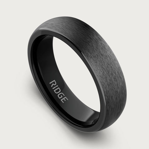 Ridge 6mm Rounded Ring Set - Gunmetal at Ridge