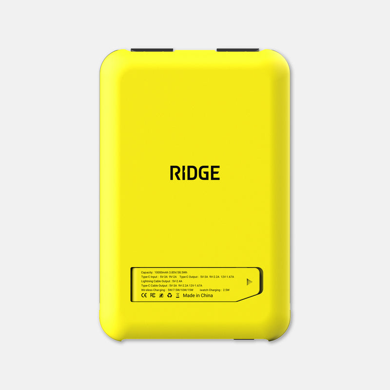 Ridge Power Bank - 10k mAh Bundle - Hyper Lime - 3-Pack