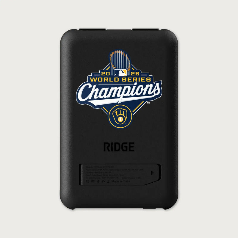 Ridge Power Bank - 10k mAh - 2026 World Series Champions - Milwaukee Brewers