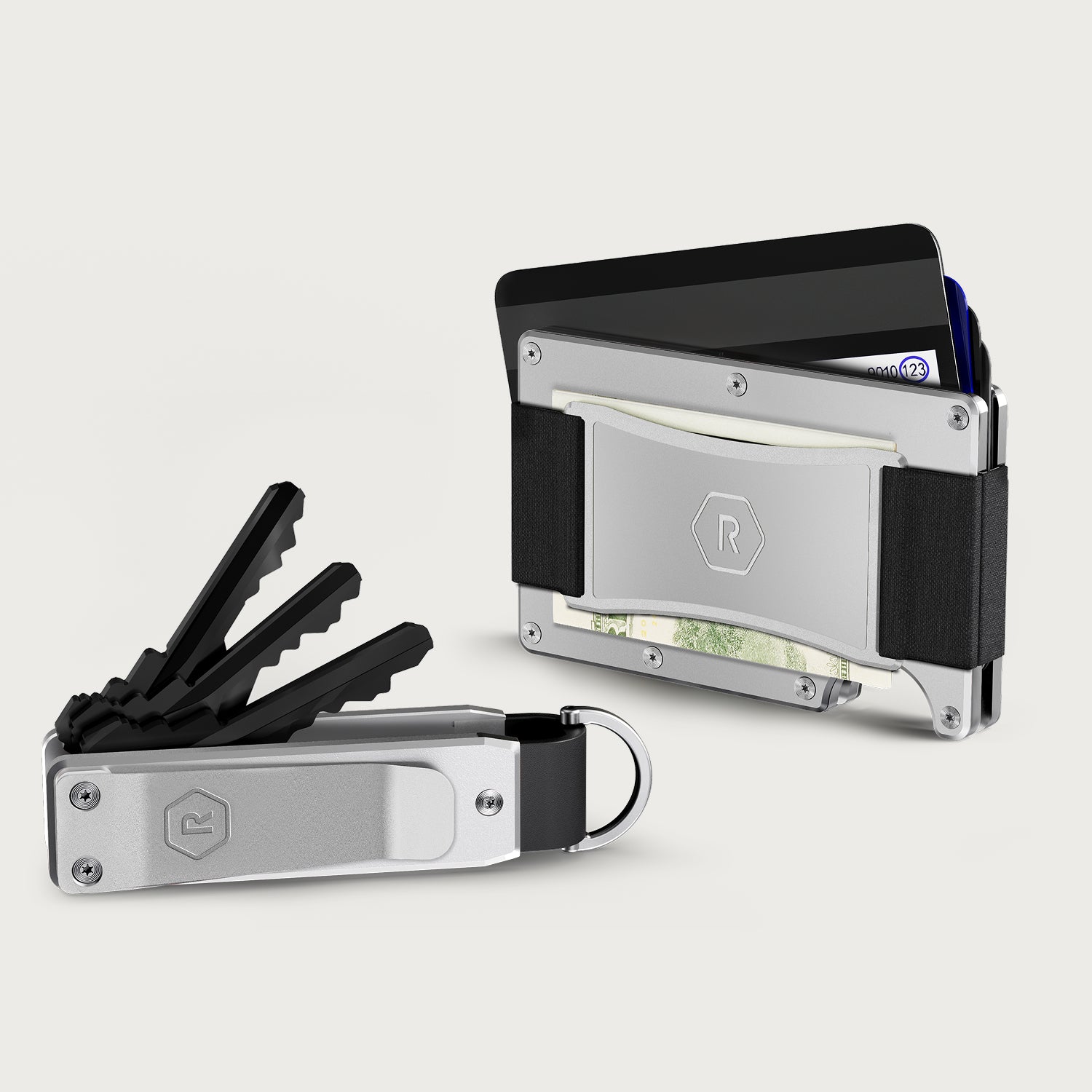 Ridge Wallet + KeyCase - Platinum | MONDAY THROUGH PLATINUM