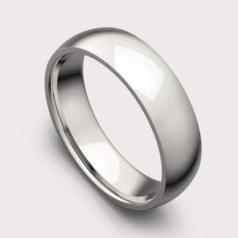 Ridge 6mm Rounded Ring Set - Platinum - Tantalum Carbide at Ridge