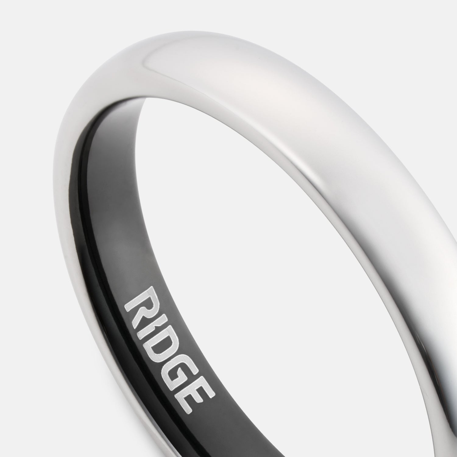 Platinum Tungsten Wedding Band - The Ridge