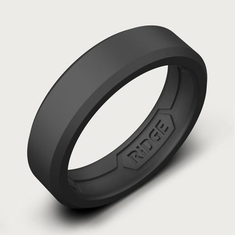 Ridge 6mm Silicone Ring Set - Royal Black at Ridge