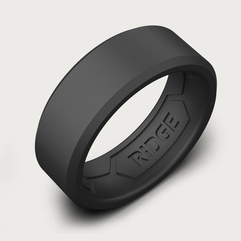 Ridge 8mm Silicone Ring Set - Royal Black at Ridge