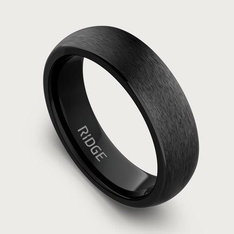 Ridge 6mm Rounded Ring Set - Royal Black at Ridge
