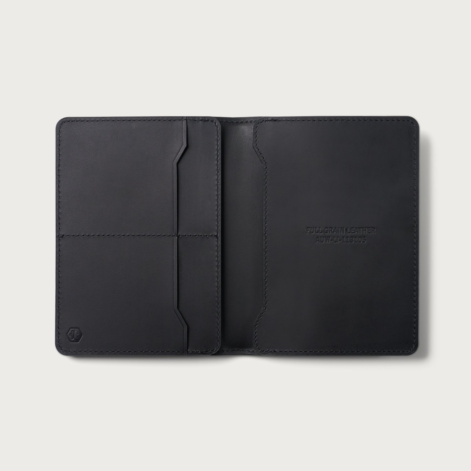 Passport Wallet - Midnight Black Leather | BEYOND THE CAROUSEL – Ridge