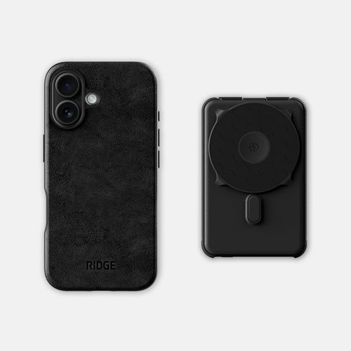 Everyday Charging Kit - iPhone 16 - Midnight Black Leather