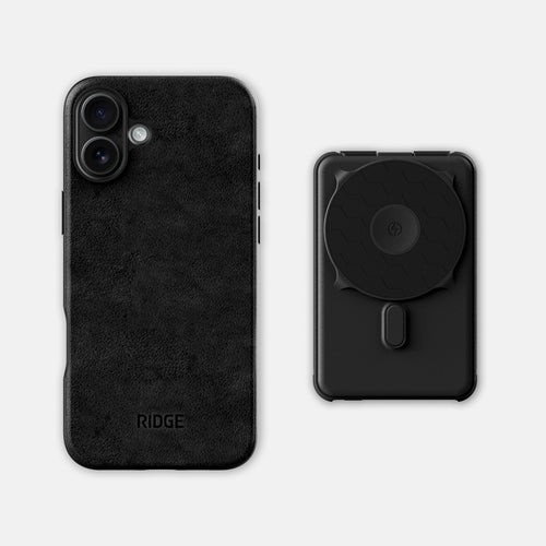 Everyday Charging Kit - iPhone 16 Plus - Midnight Black Leather