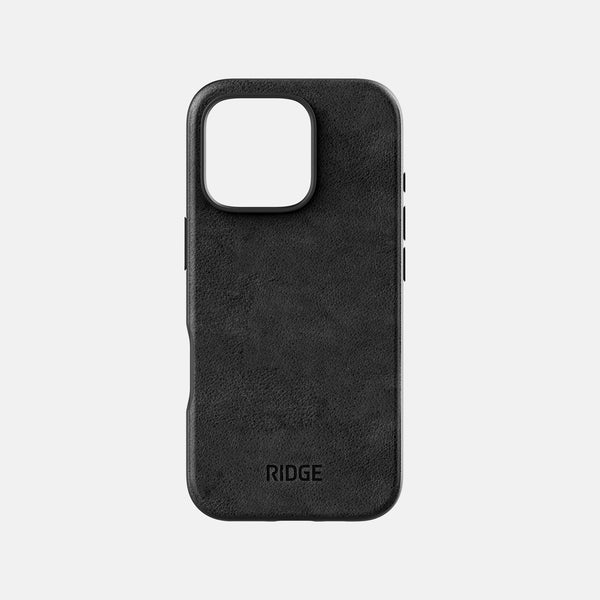 【限定品】 rhode iPhoneケース 16 Pro / Black Everyday Phone Case - iPhone 16 Pro - Midnight Black Leather - Ridge