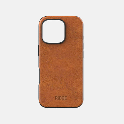 Everyday Phone Case - iPhone 16 Pro - Tobacco Brown Leather