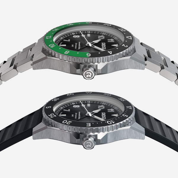 The Ridge Land & Sea GMT Watch: Royal Black