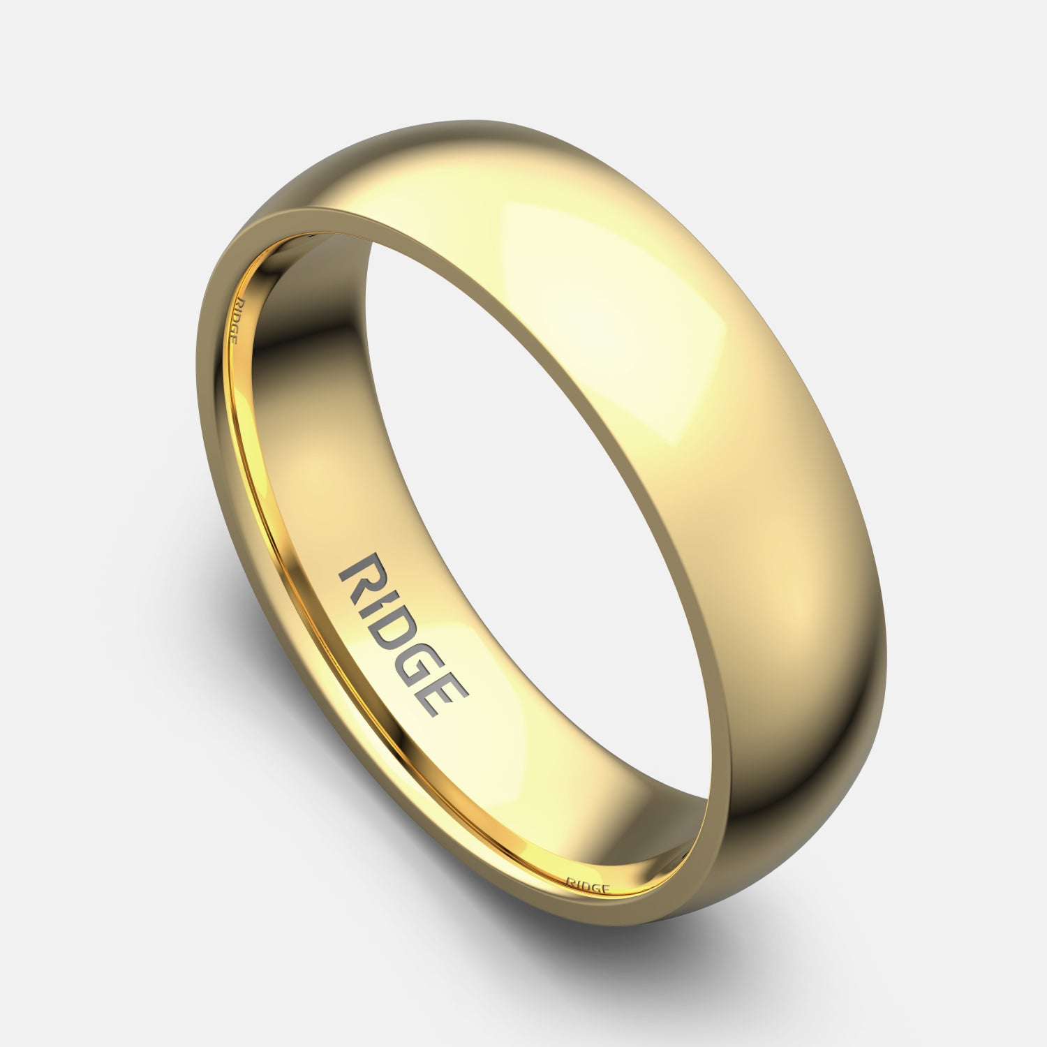 Ridge 6mm Rounded Ring Set - Gunmetal