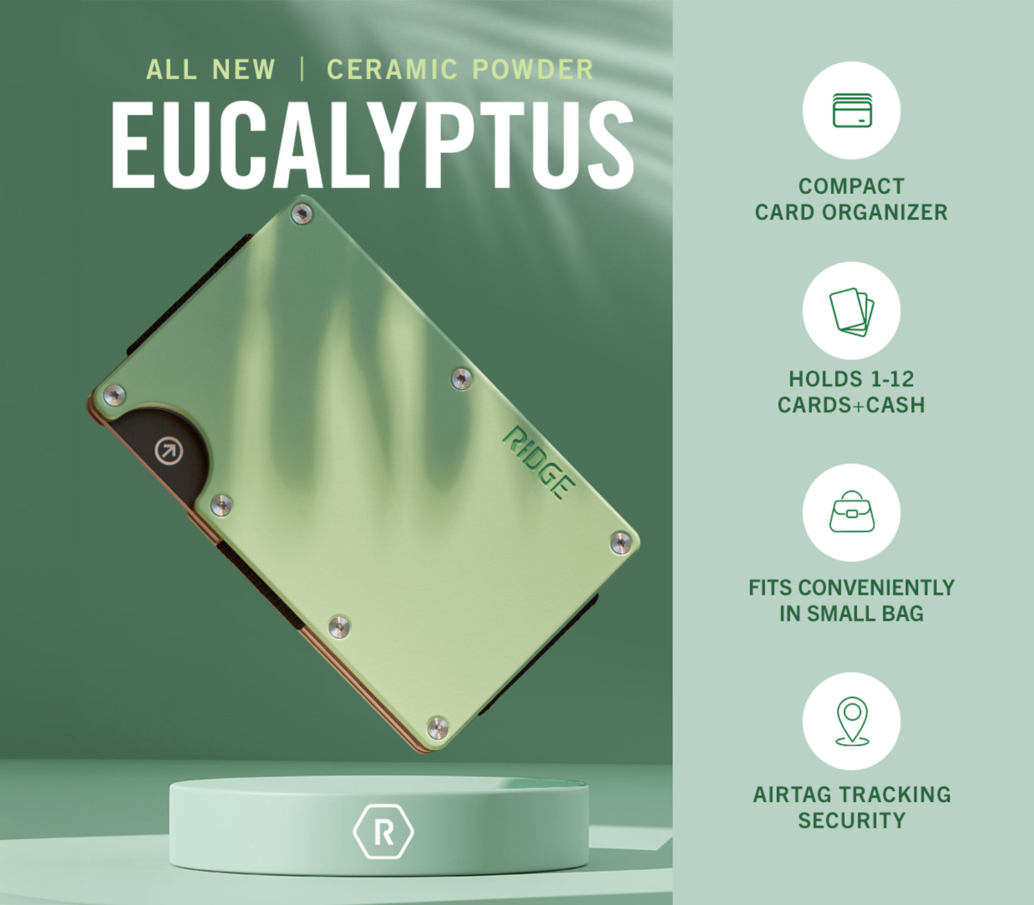 Eucalyptus - The Ceramic Powder Collection | The Ridge Money Clip