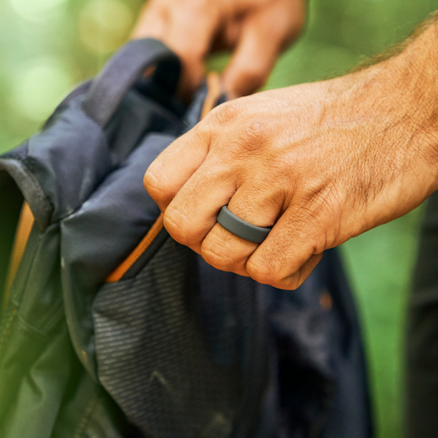 Ridge 6mm Silicone Ring Set - Royal Black