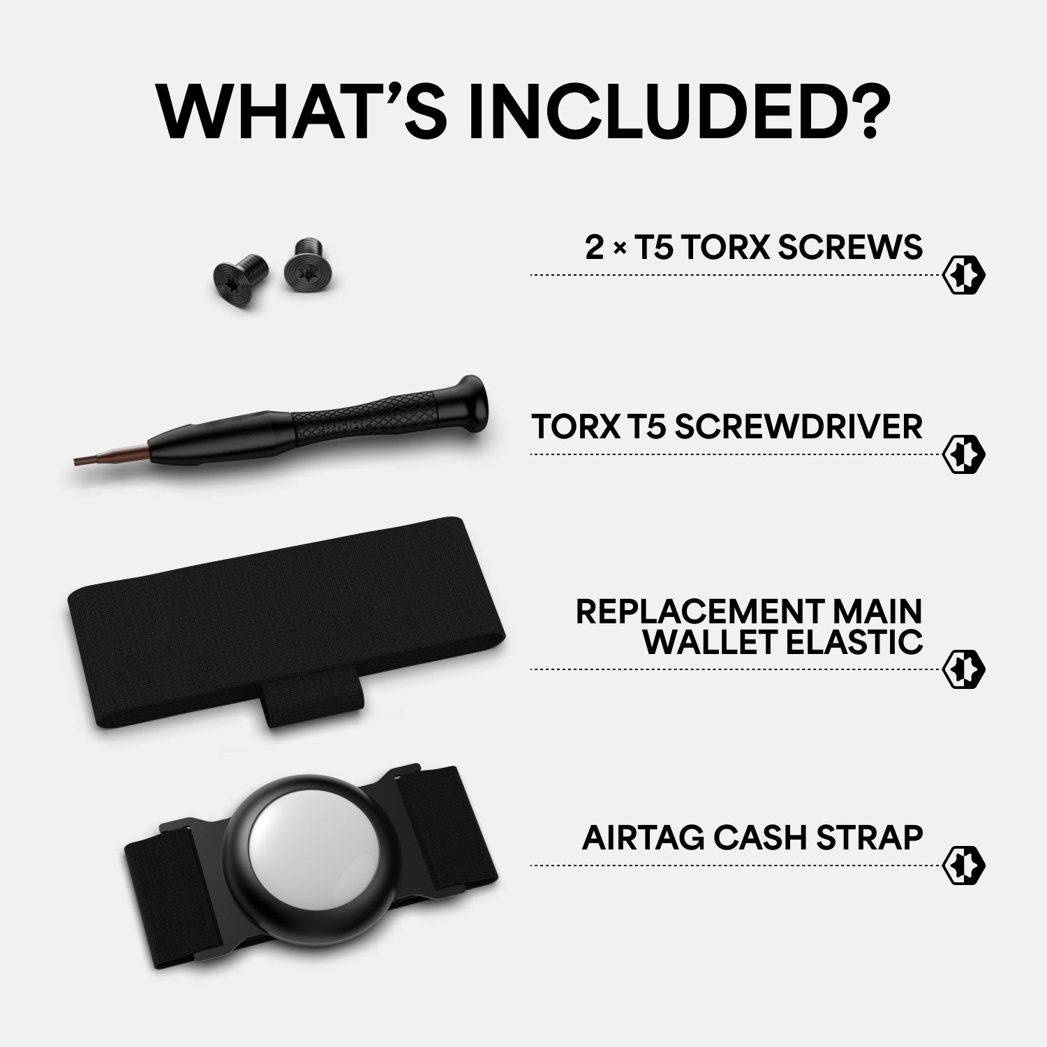 AirTag Cash Strap - Black