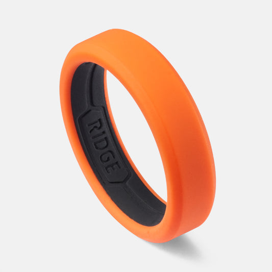 Ridge 6mm Silicone Ring Set - Basecamp Orange