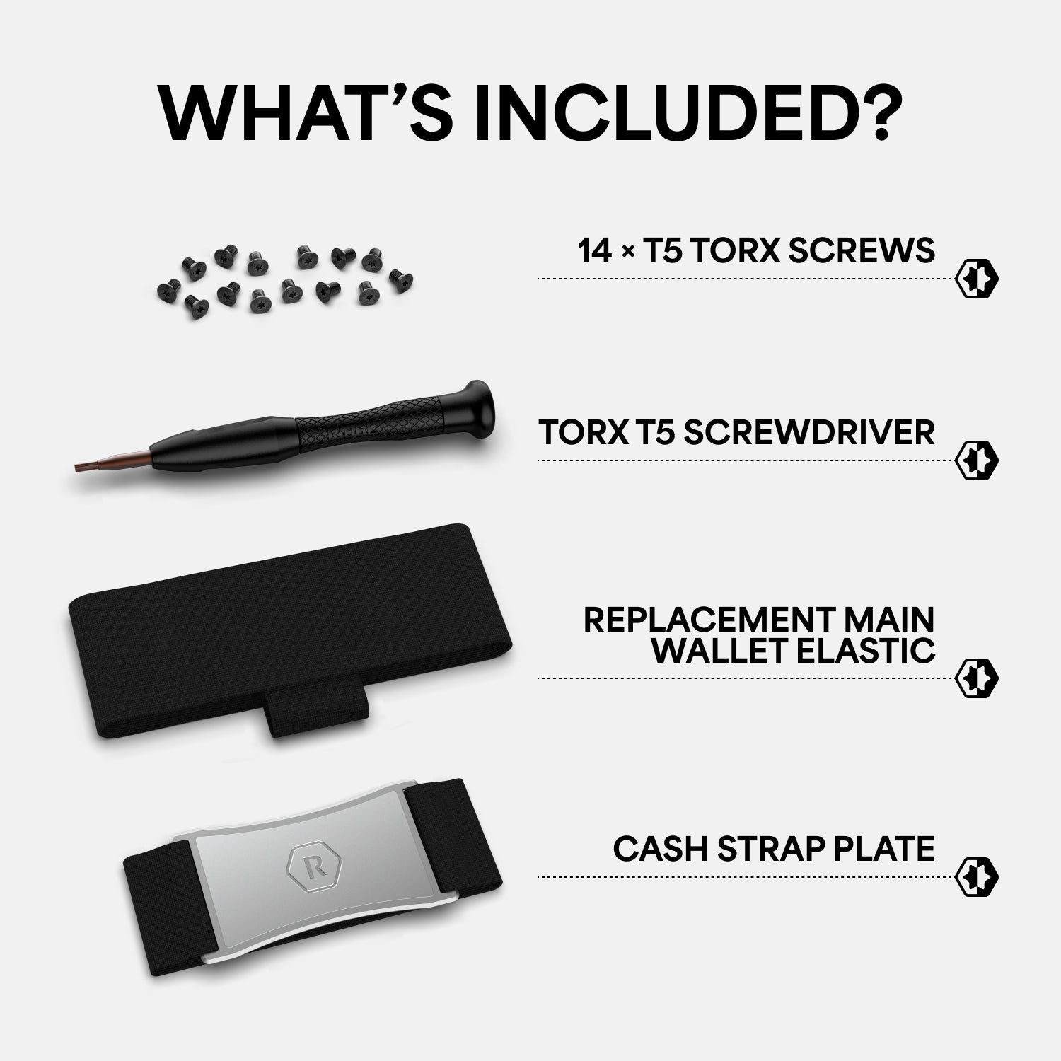 Nsgglecher Wallet Replacement, Elastic Cash Strap Replacement For