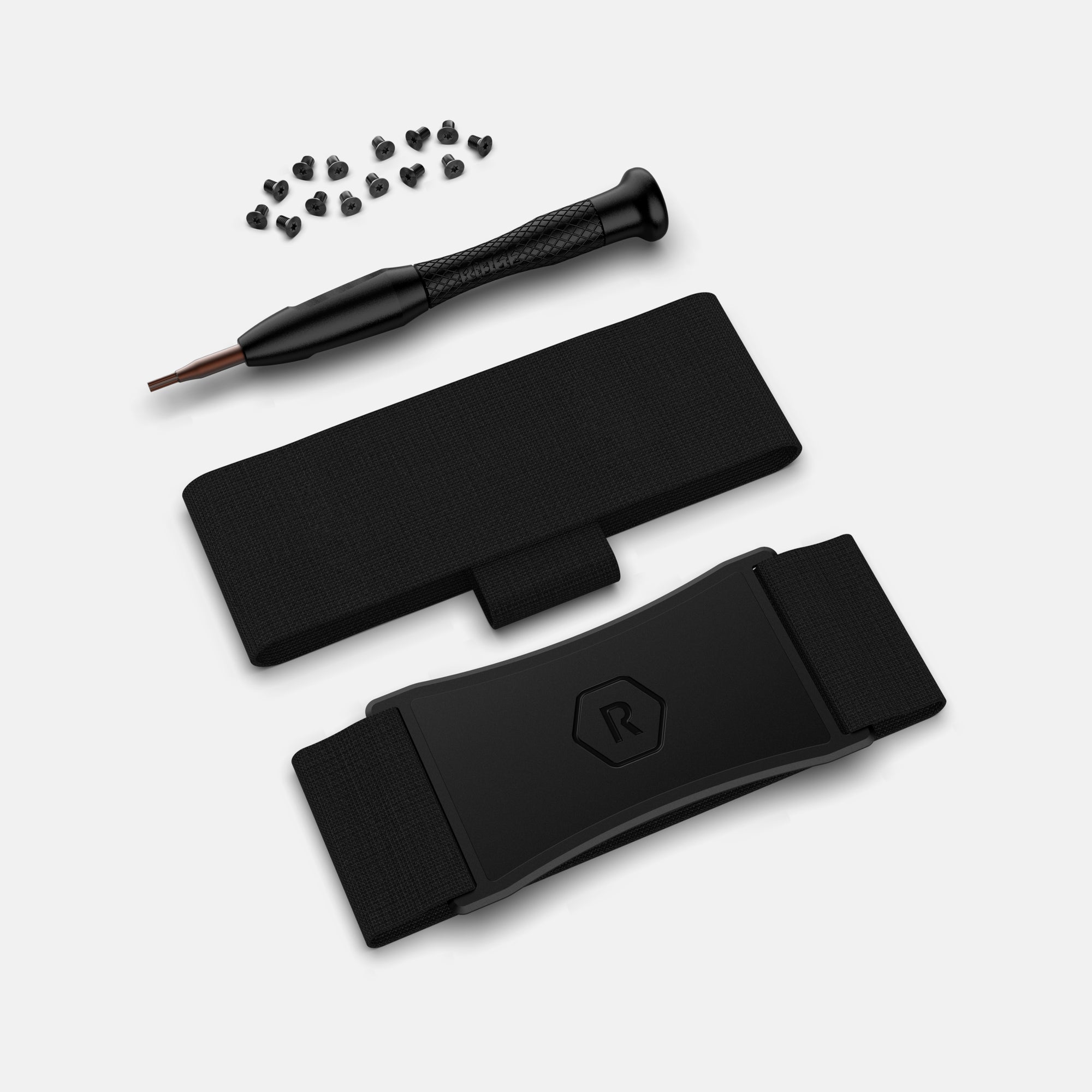 【theRIDGE】Titanium Black Cash Strap ケース Ridge Wallet Parts | Cash Strap Kit - Black