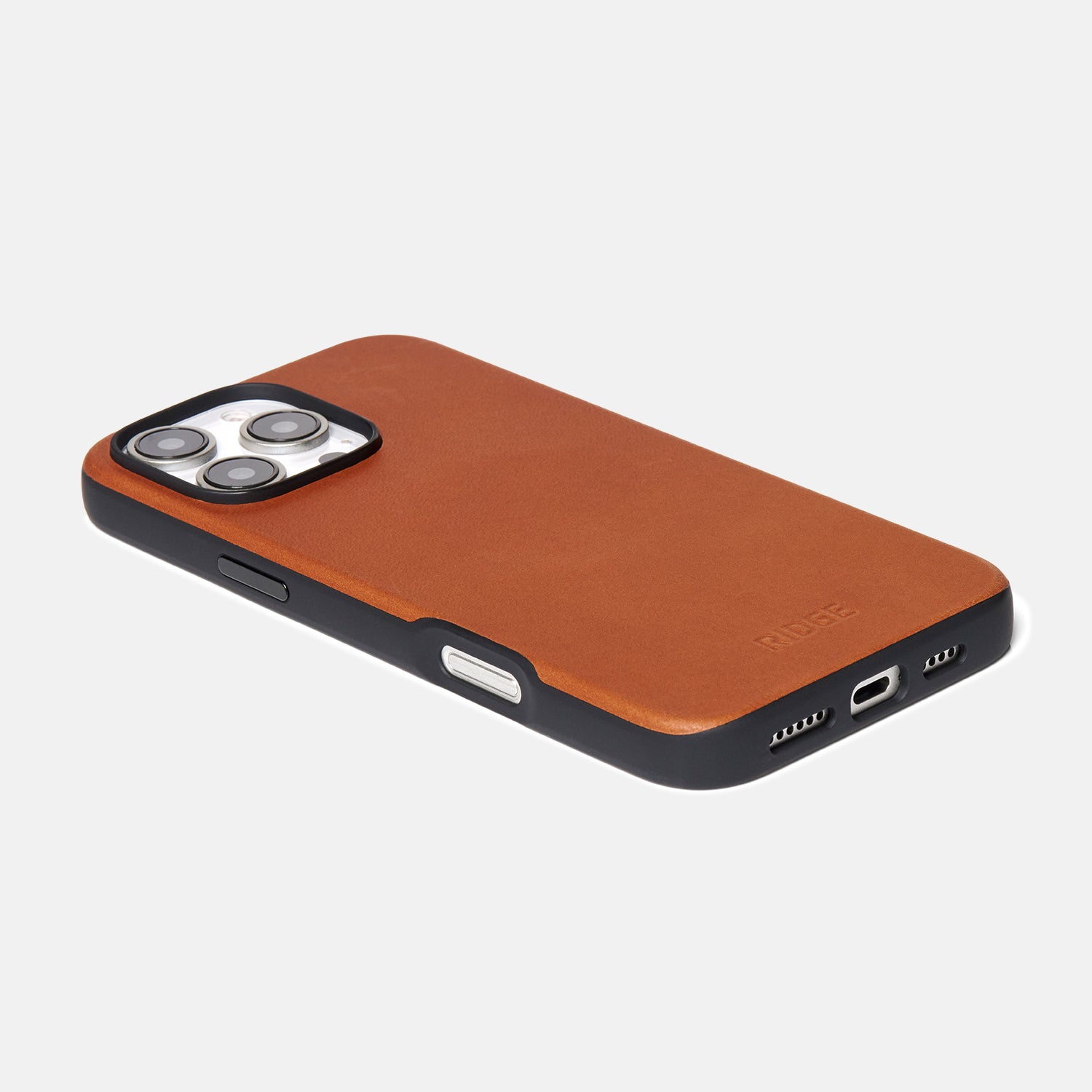 Ridge Phone Case - iPhone 16 Pro Max - Tobacco Brown Leather
