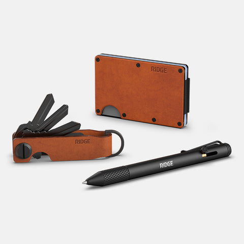 Ridge Wallet - Natural Leather