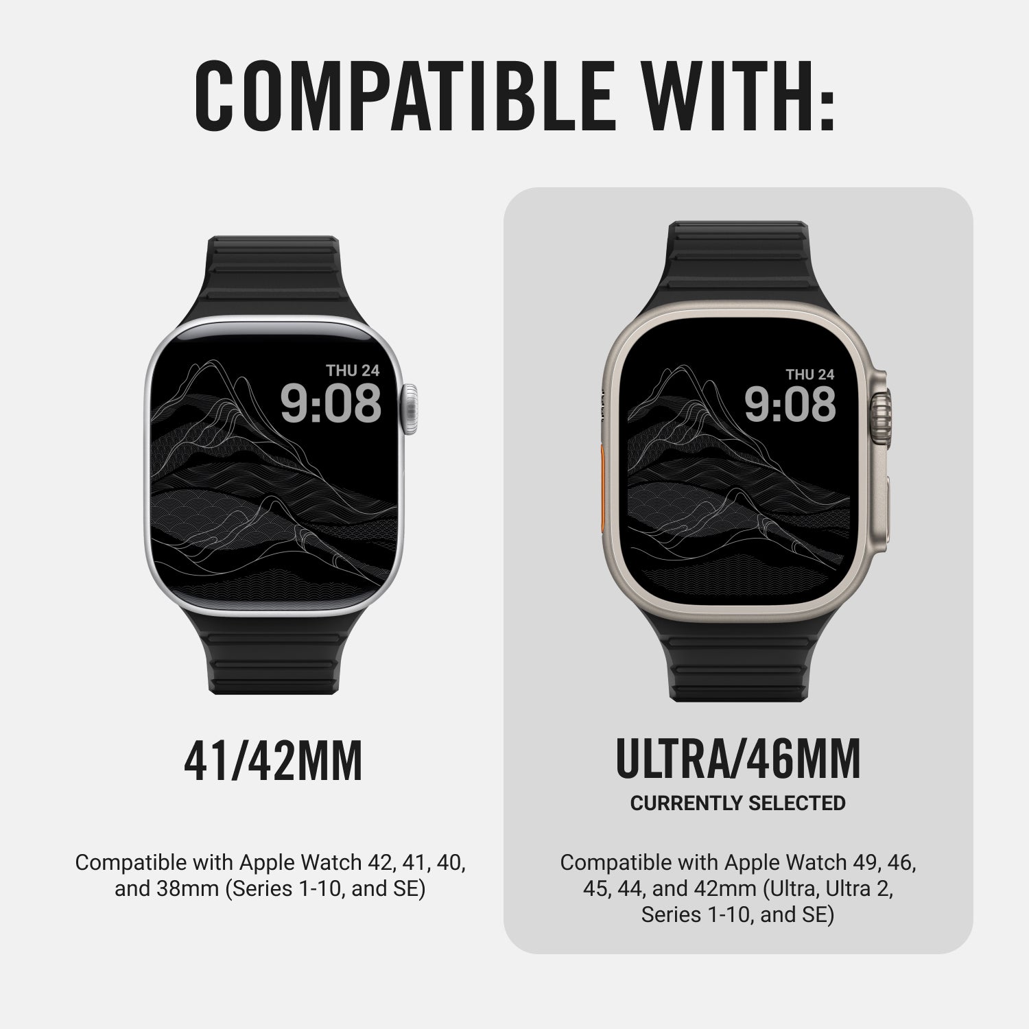 Everyday Watch Straps - Large - Matte Black