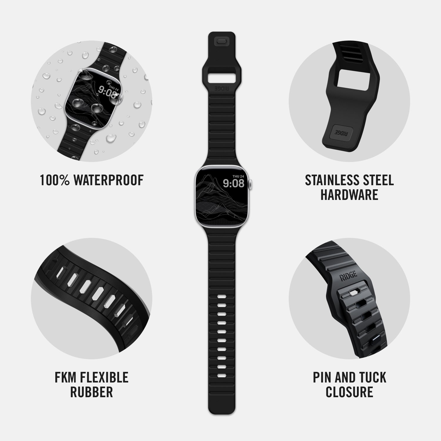 Everyday Watch Straps - Small - Matte Black