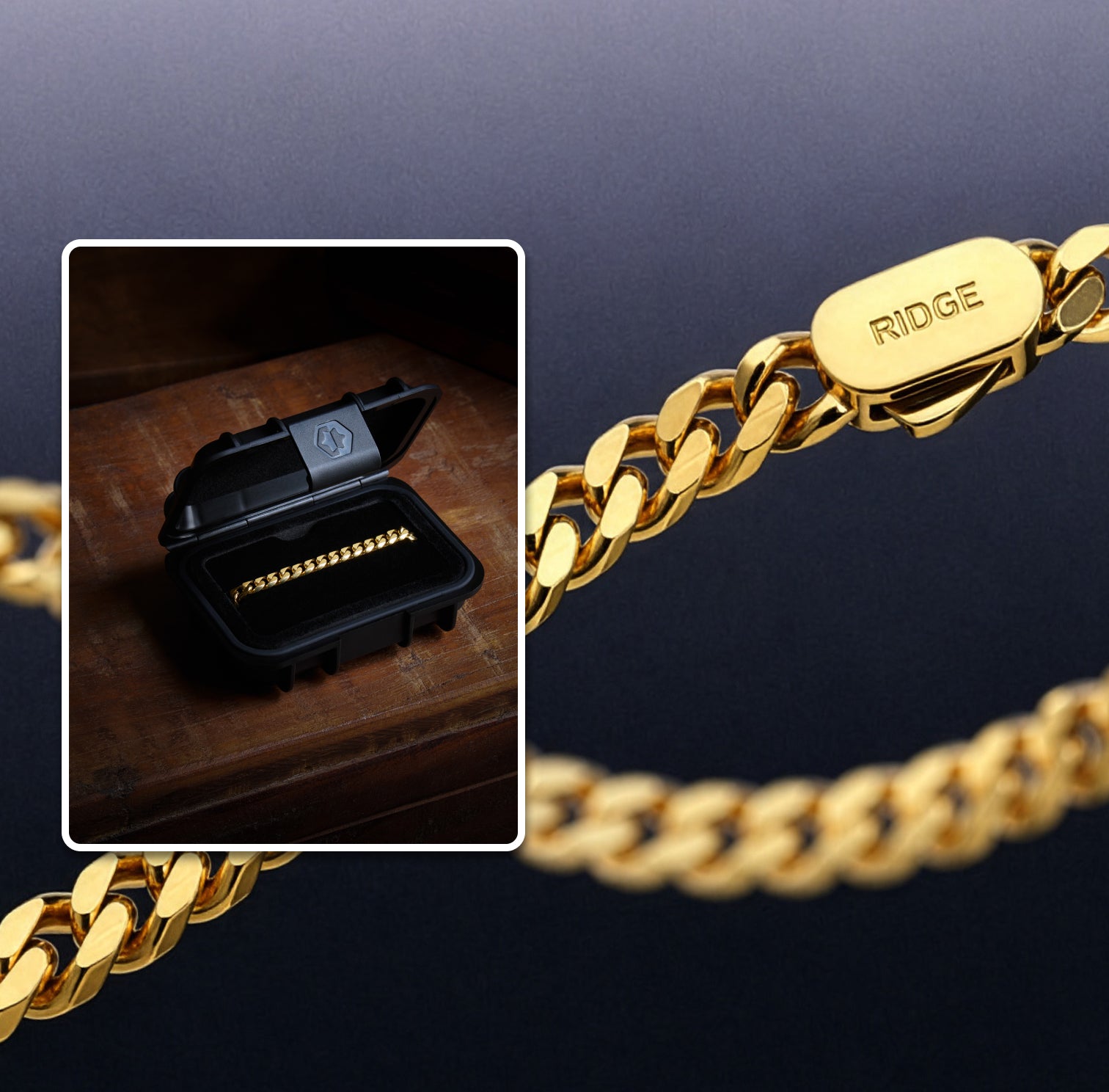 6mm Curb Bracelet - 18K Gold - Large – Ridge