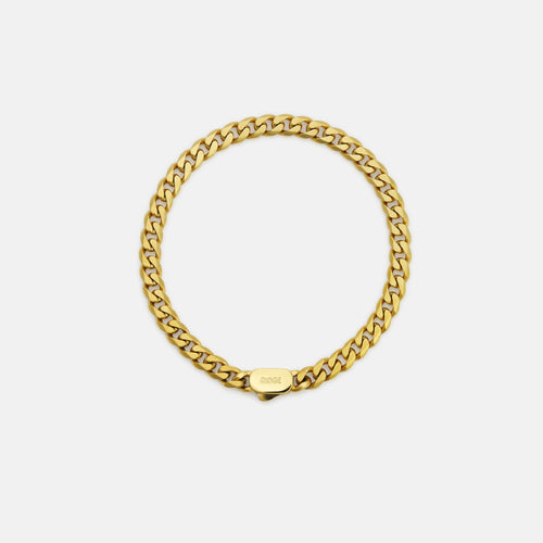 6mm Curb Bracelet - 18K Gold - Medium