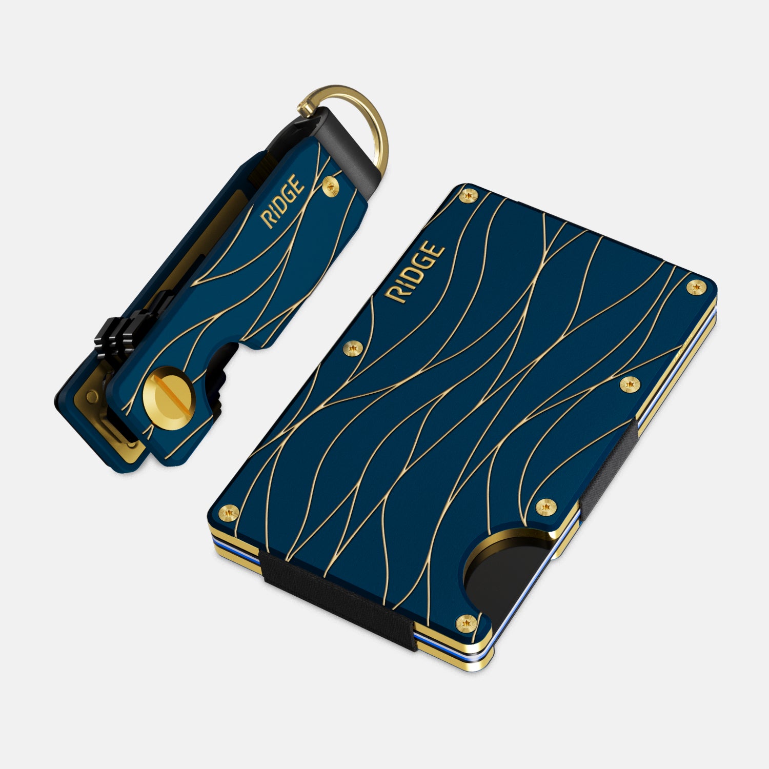 Ridge Wallet + KeyCase Kit | Gold Horizon