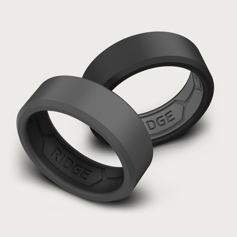 8mm Silicone Ring Set - Gunmetal — view 2 of 8