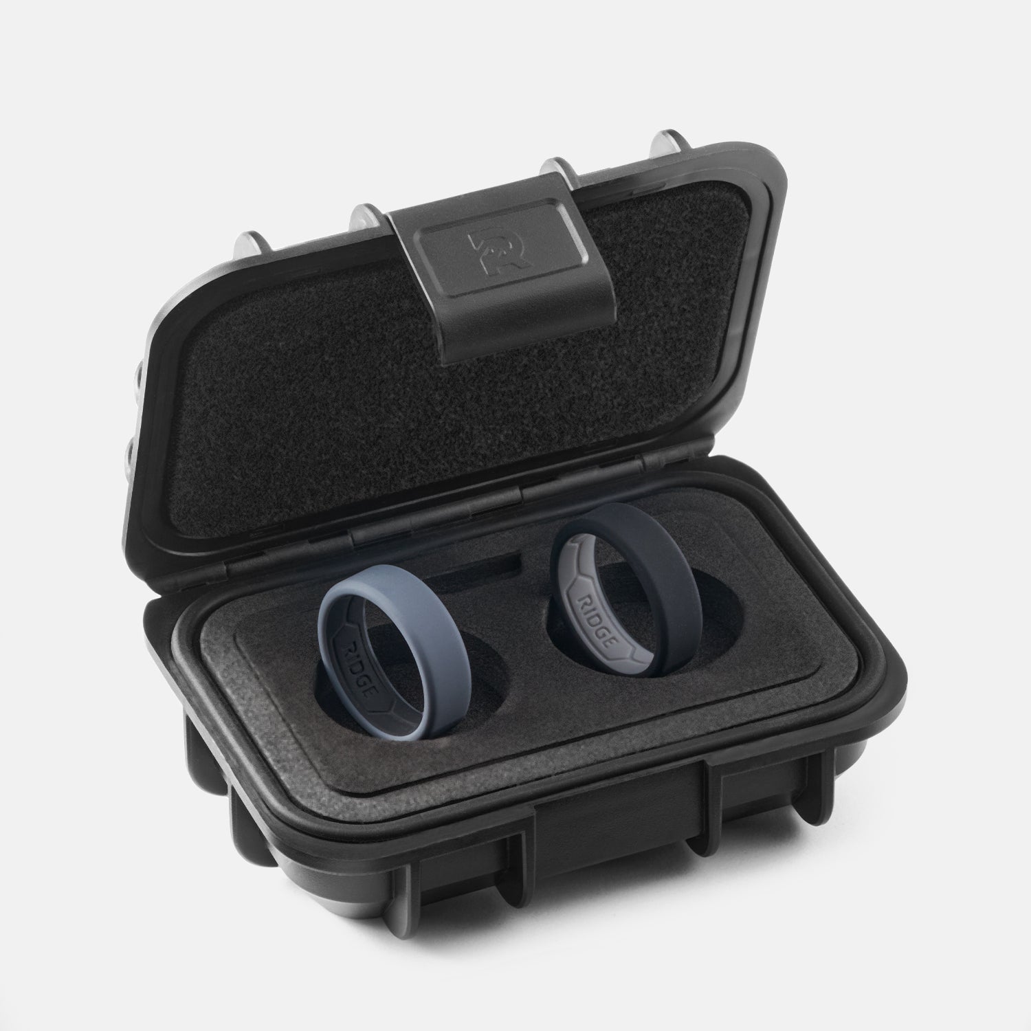 Ridge 6mm Silicone Ring Set - Royal Black