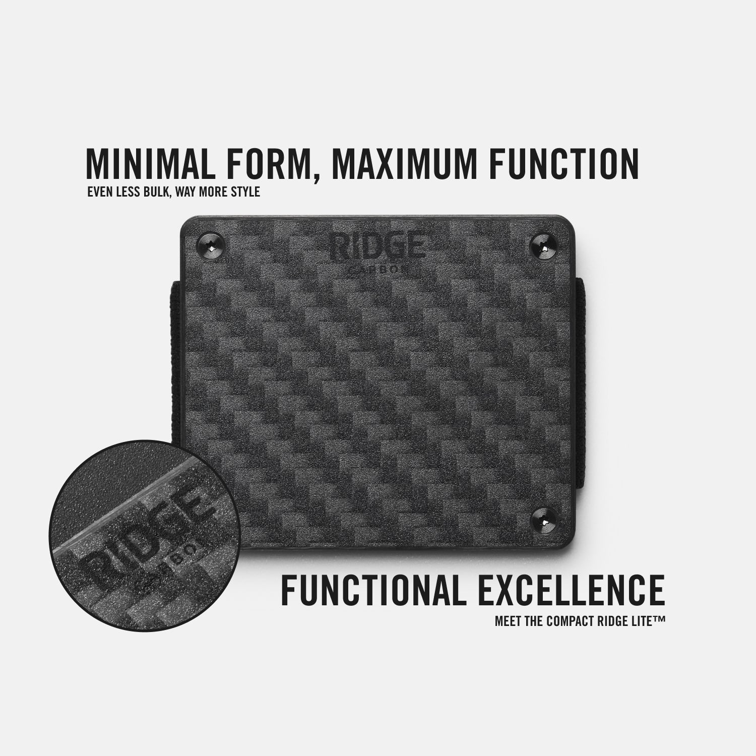 Ridge wallet outlets carbon fiber 3k new sealed and accessories