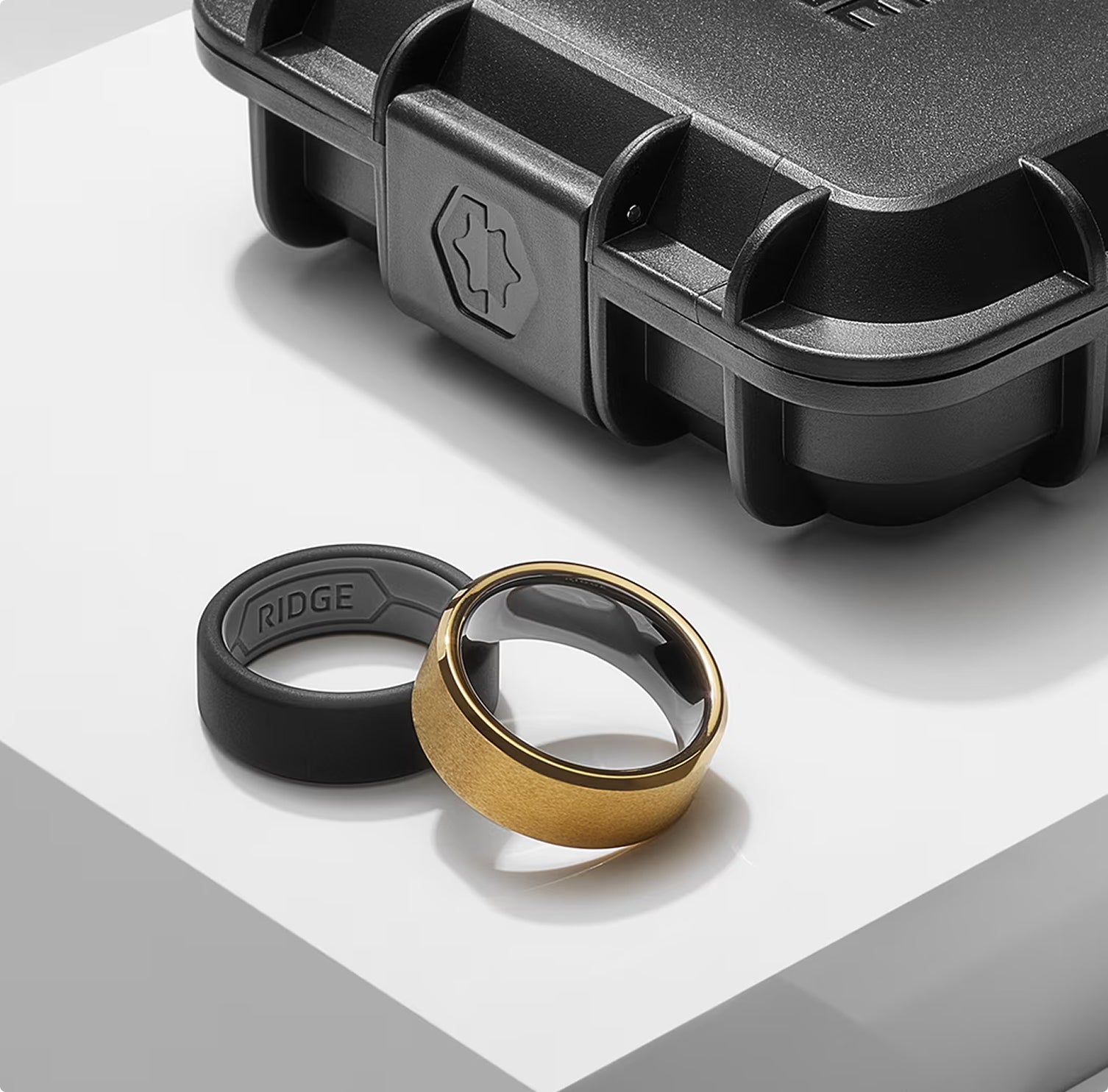 Royal Black Men's Tungsten Wedding Band - The Ridge