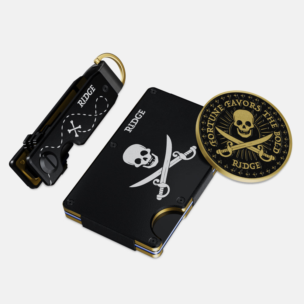 Ridge Wallet + KeyCase - Jolly Roger | Carry the Black Flag
