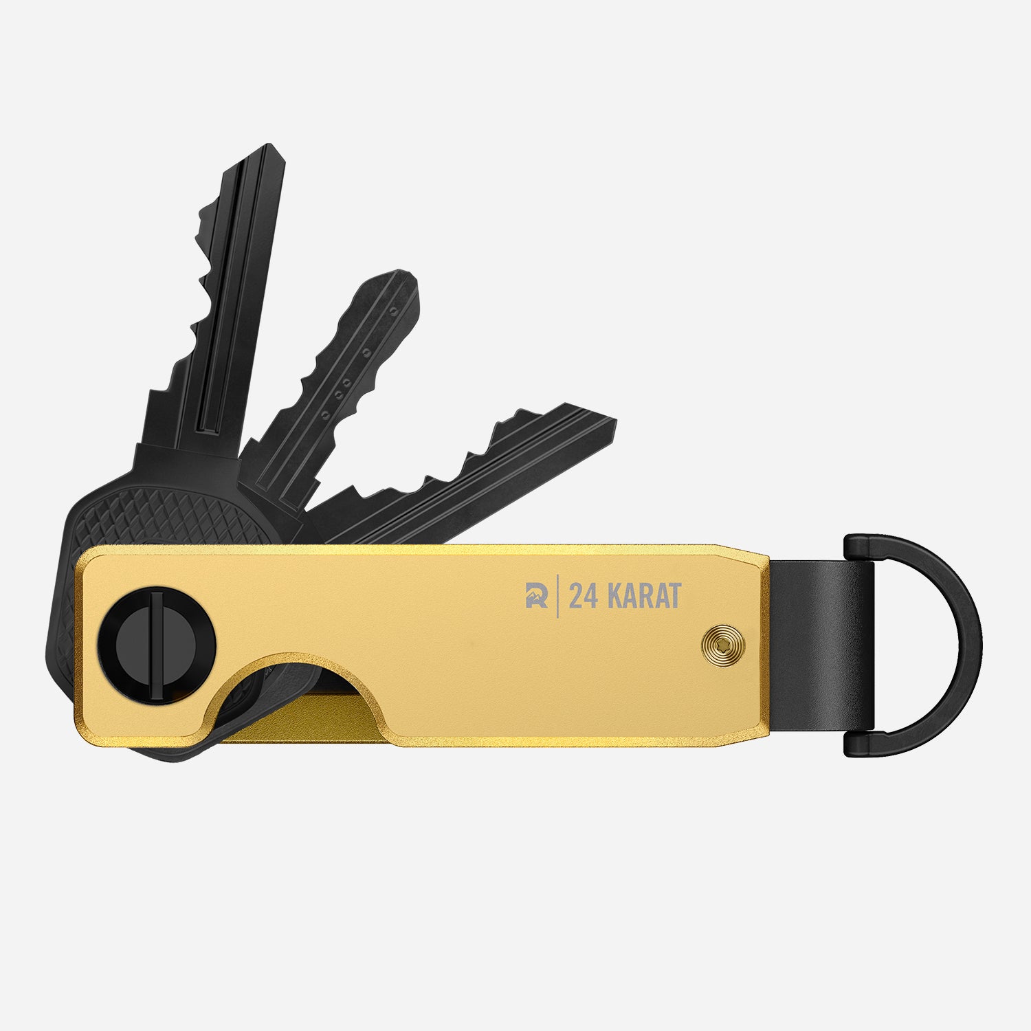 Premium Leather Keychain Box With Titanium Swivel Heavy Duty Small