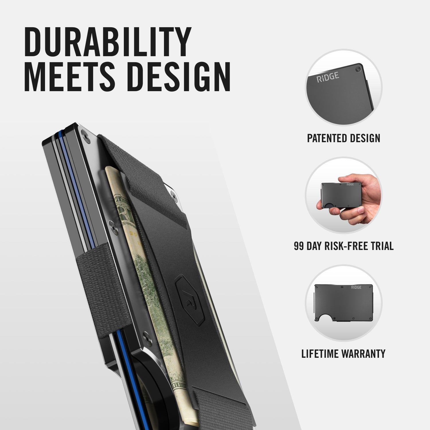The Ridge: Wallet + Keycase Kit - Kintsugi - Black