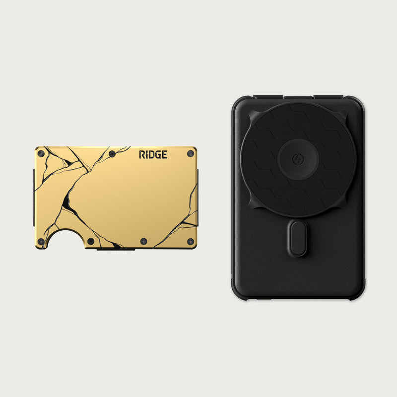 Ridge Wallet + Power Bank - Kintsugi - Inverse + Matte Black