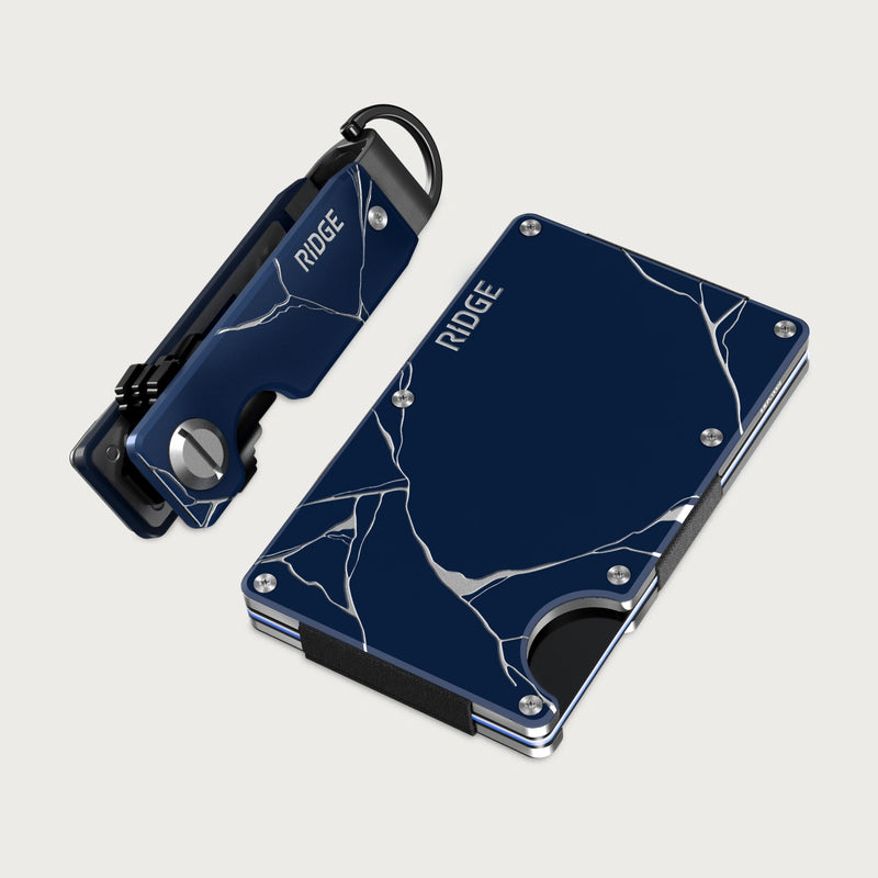 Ridge Wallet + KeyCase - Kintsugi - Navy