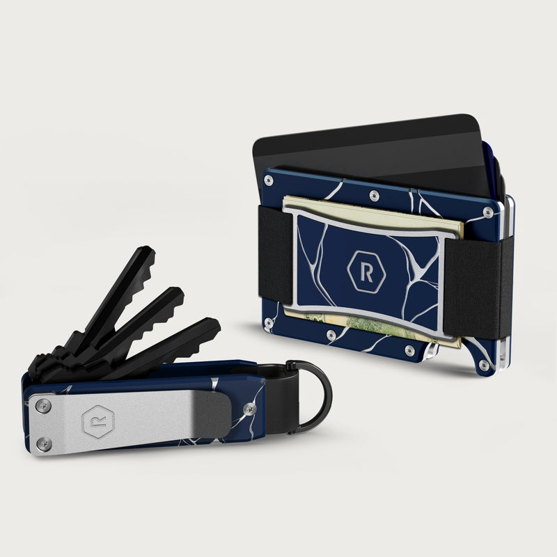 Ridge Wallet + KeyCase - Kintsugi - Navy