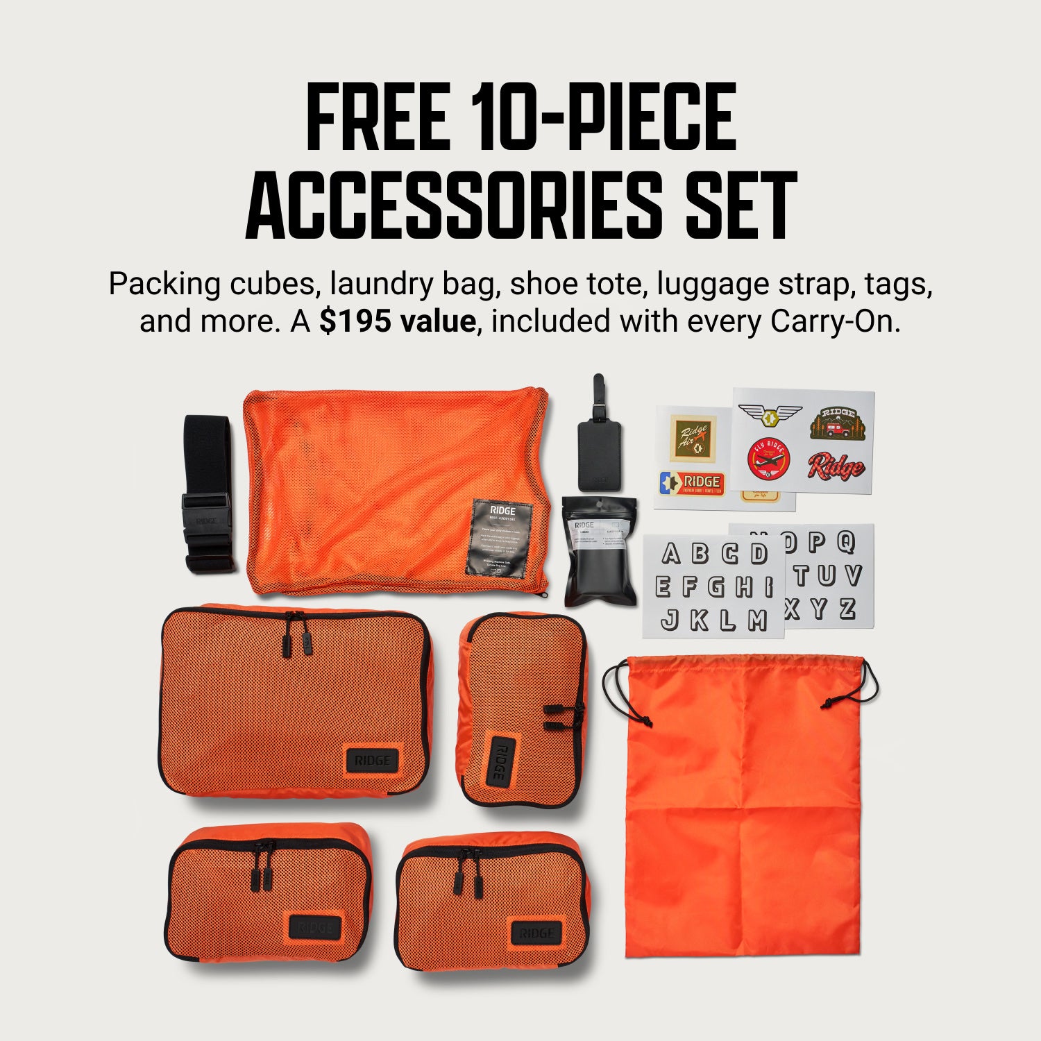 Ridge Travel | Long Haul Set - Basecamp Orange