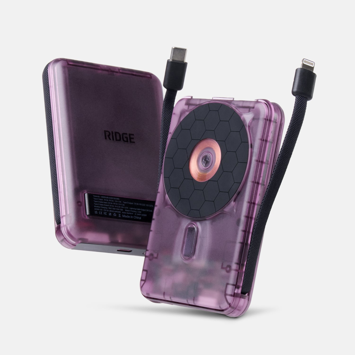 Ridge Power Bank - 10k mAh Bundle - Atomic Purple - 2-Pack