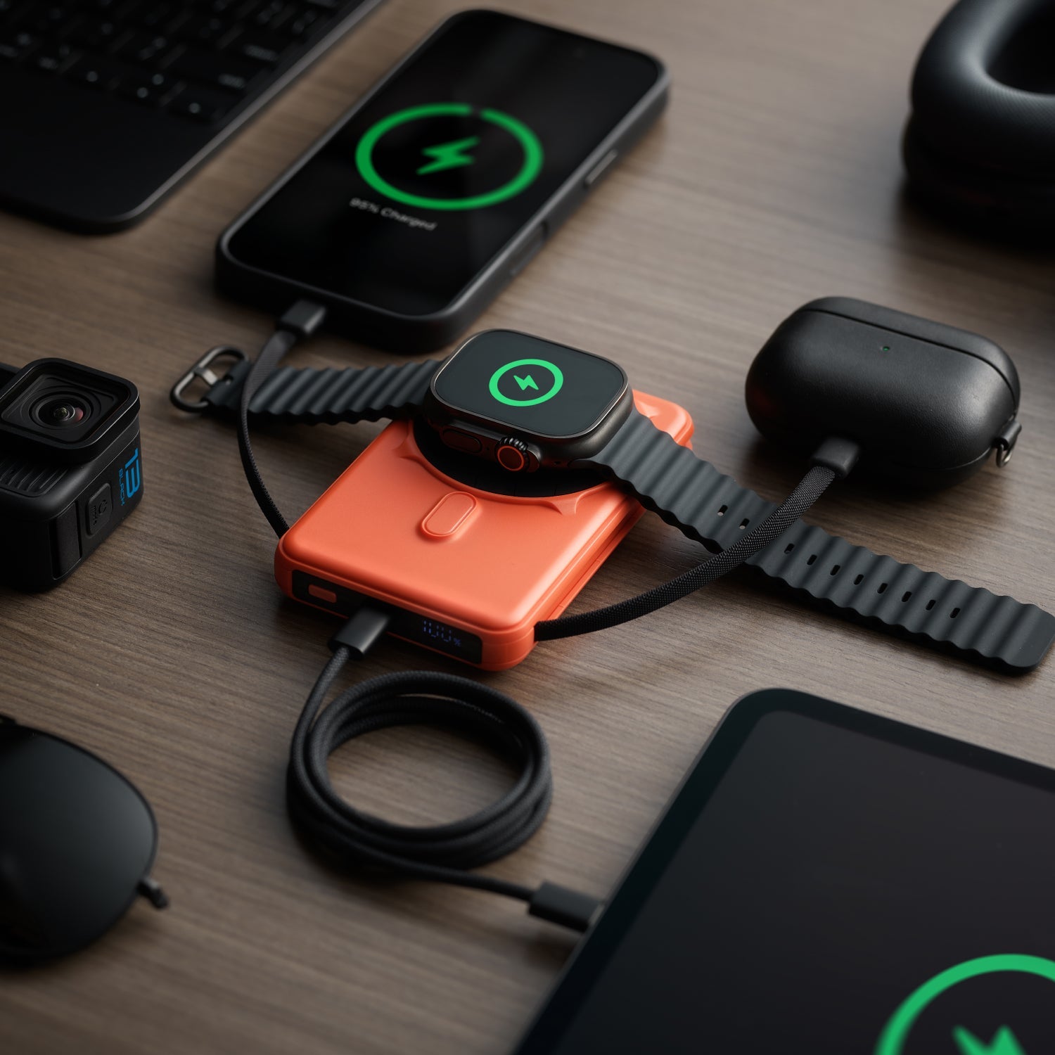 Magnetic Power Bank - Matte Olive