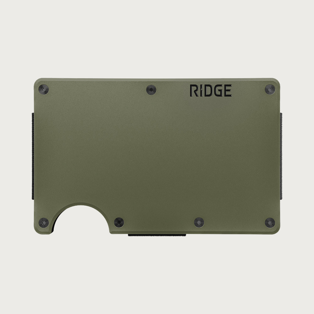 Ridge Wallet - Matte Olive - Cash Strap