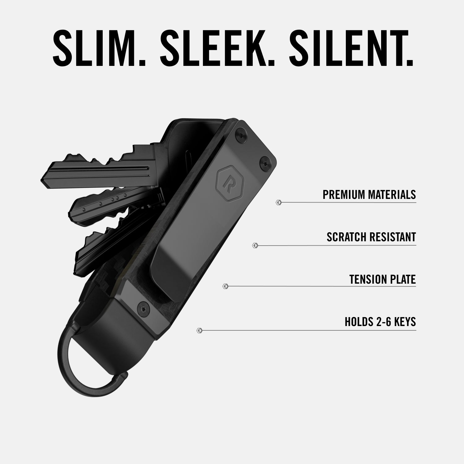 Ridge Keycase - Midnight Black Leather — 100% Leather Everyday Carry