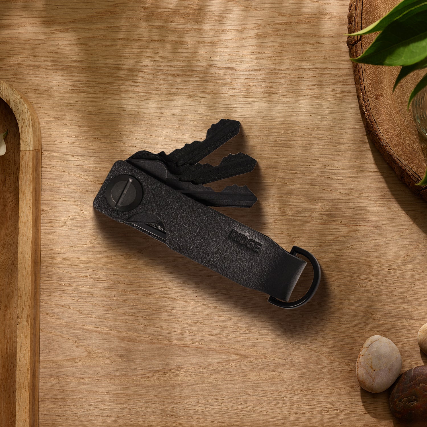 Ridge Keycase - Midnight Black Leather — 100% Leather Everyday Carry