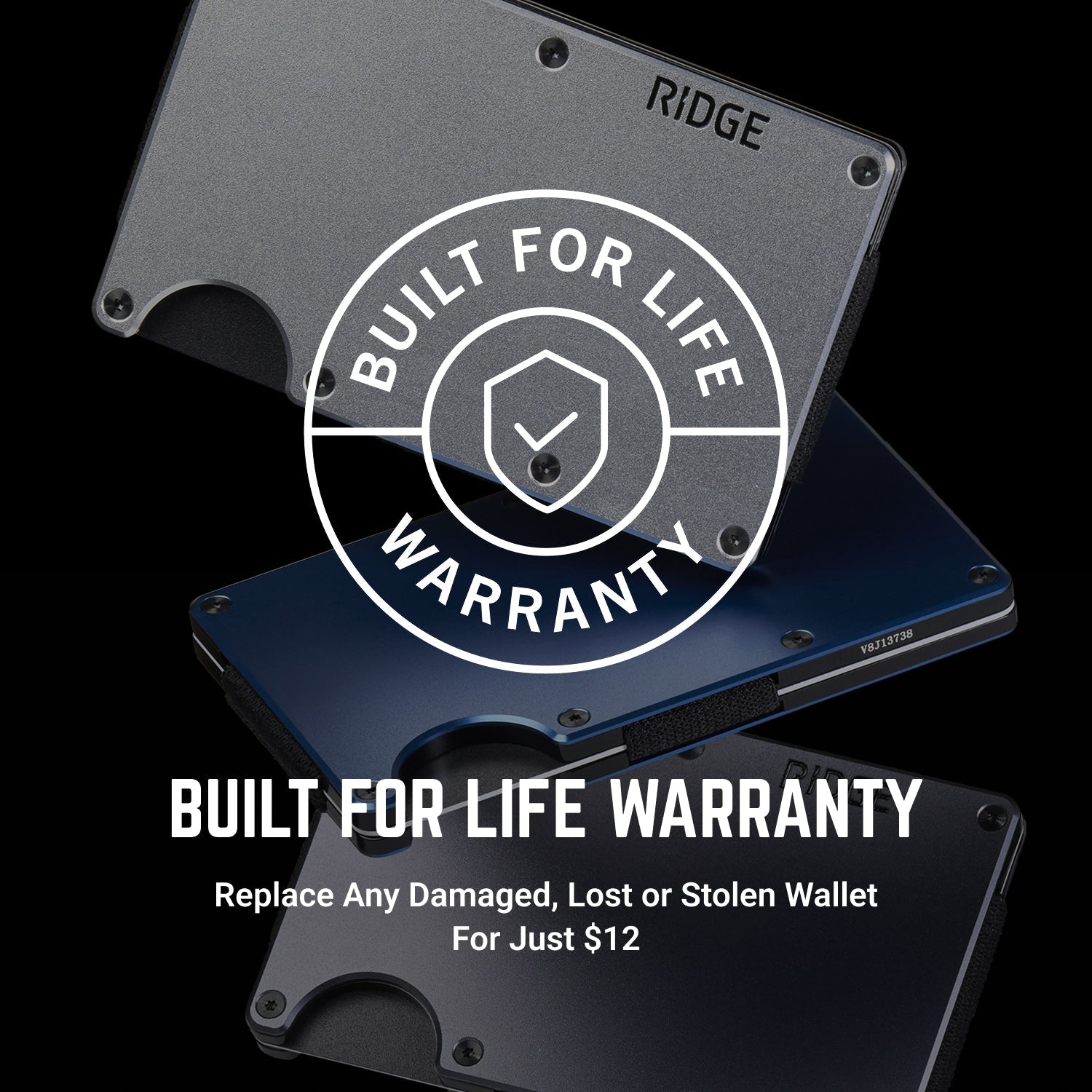 Titanium Stonewash Wallet - Strong & Durable | The Ridge