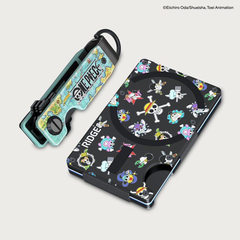 Ridge Wallet for MagSafe + KeyCase - ONE PIECE - Straw Hat Skulls